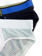 2 Pack Men's Mesh Loose Fit Sport Low-Rise Briefs