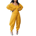 New Style European And American Women's Long-sleeve Athletic Hoodie Jumpsuit