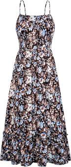 Pleated Ruffles Dress Women's Sleeveless