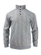 Fashion Jacquard Buckle Long Sleeve Embroidered Patch Sweater