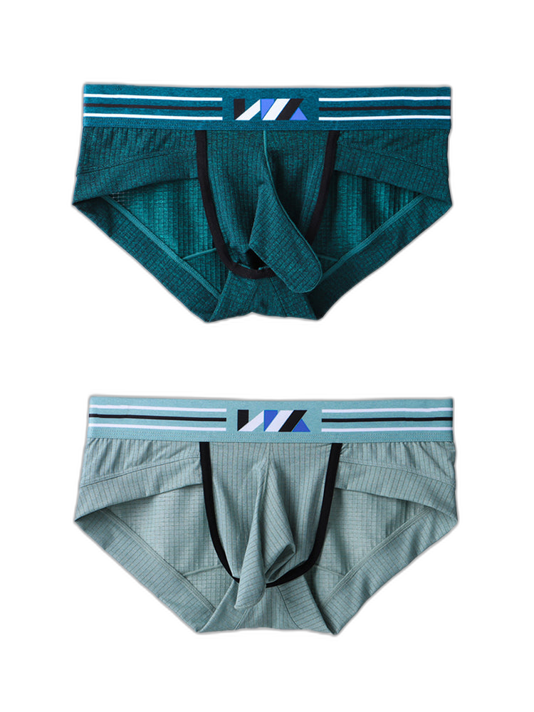 2 Pack Soft Separated Pouch Mens Briefs