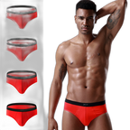 4 Pack Cotton Support U Convex Pouch Briefs