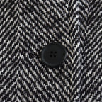 Medium Length Serrated Twill Overcoat Women's Clothes