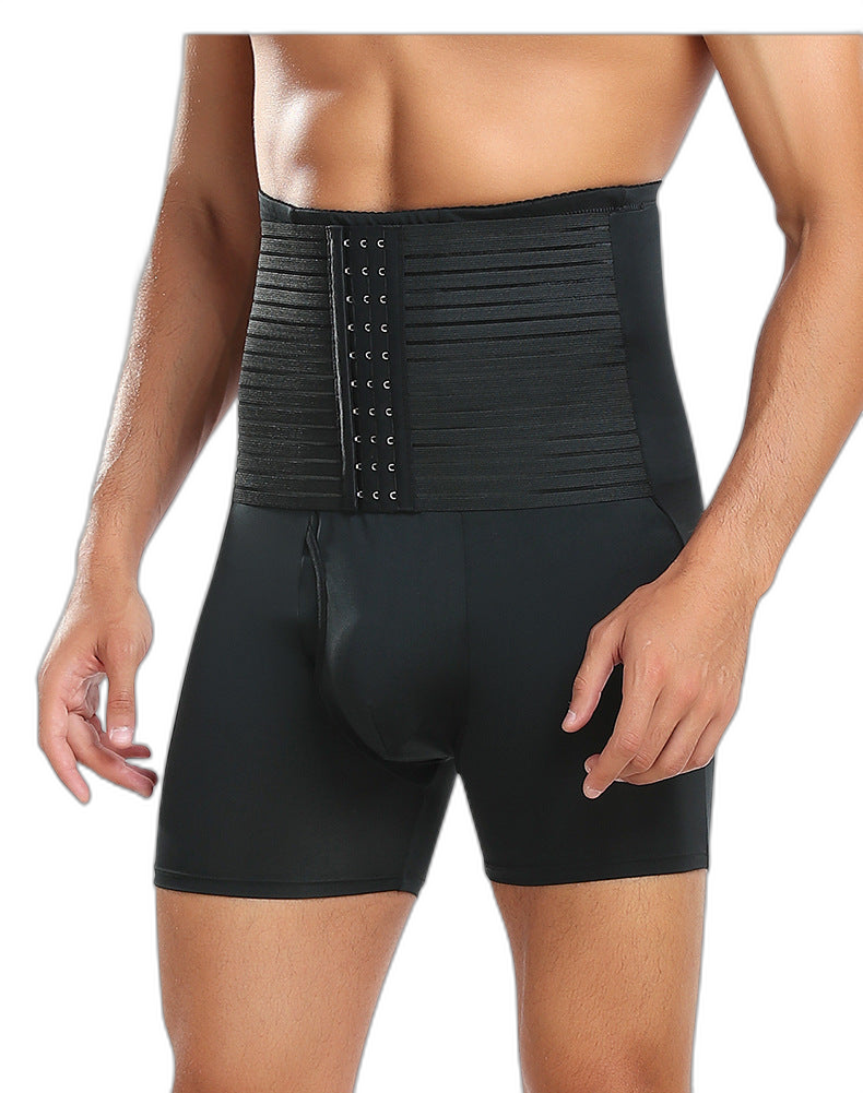 Men's Tummy Control Boxer Briefs with Open Fly