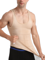 Mens Waist Body Shaper Vest T-Shirt Tank Tops