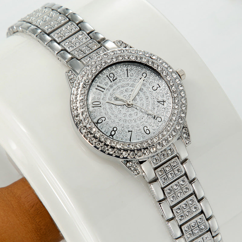 Women's Starry Rhinestone Watch Digital Roman Diamond