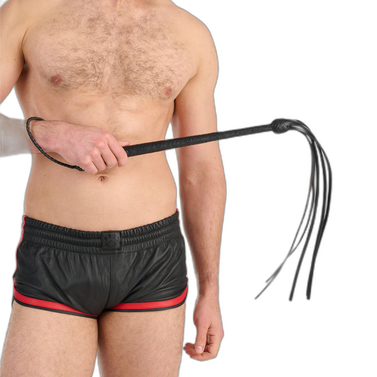 Prowler RED Long Handled Whip Black
