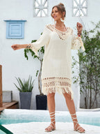Women's Long Beach Dress Hand Crocheting Beach Dress