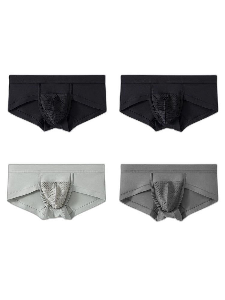 4 Pack Men’s U Convex Mesh Pouch Briefs