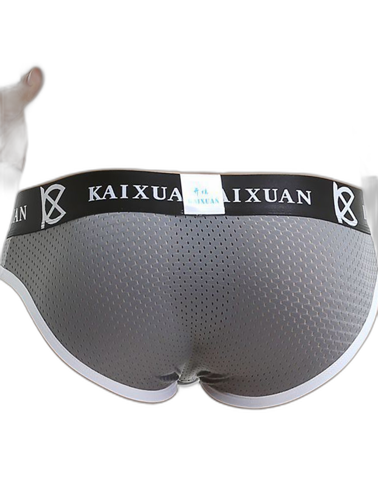 2 Pack Men's Sexy Mesh Front Opening Sponge Coaster Briefs