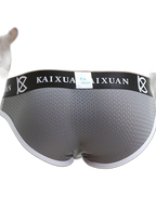 2 Pack Men's Sexy Mesh Front Opening Sponge Coaster Briefs