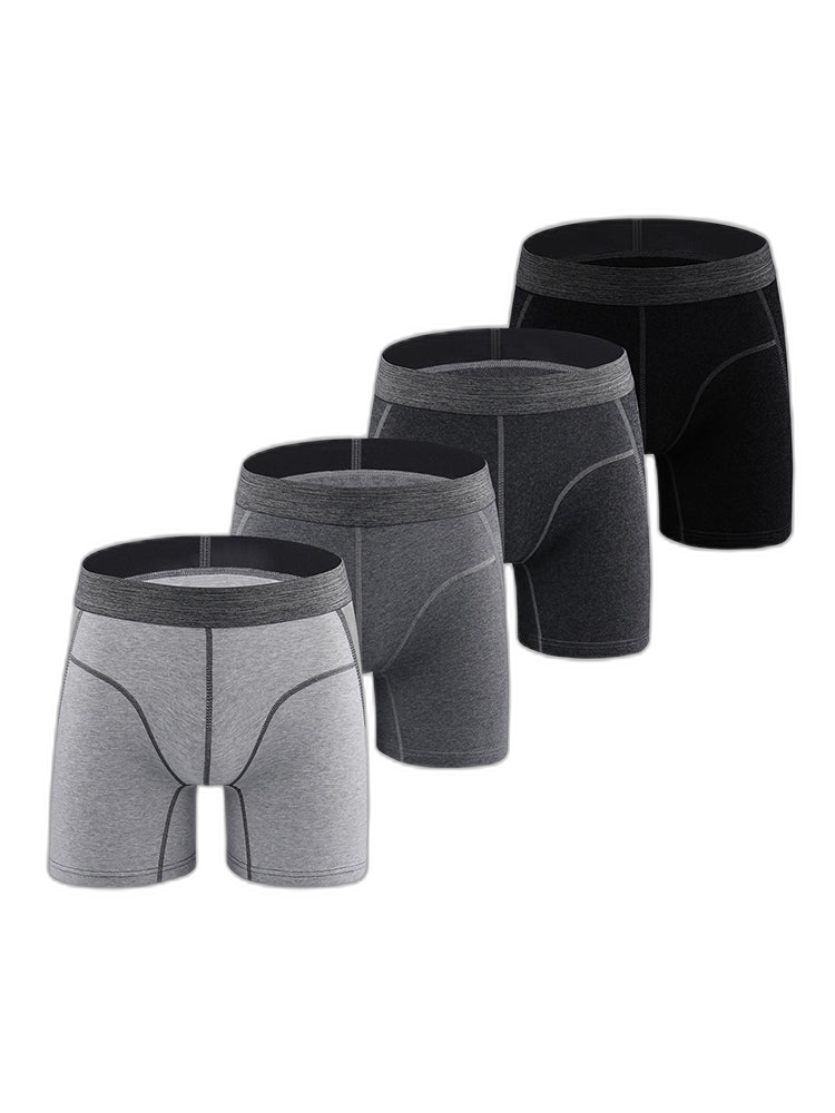 Men's Sport Anti-Chafing Cotton Boxer Briefs