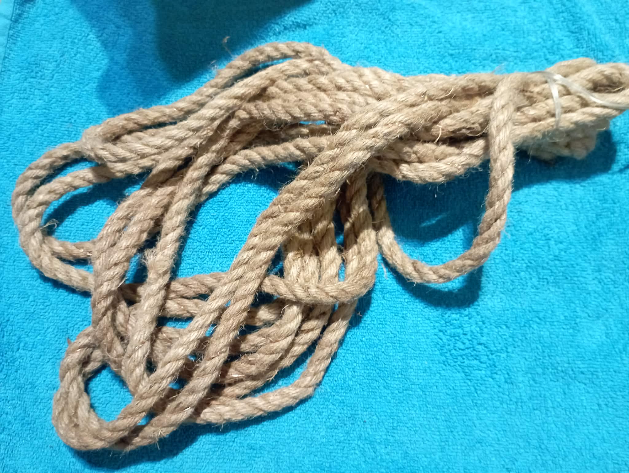 GRESONIC HEMP ROPE WITH LIGHTS WITH TIMER for camping, Christmas and more