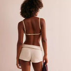 Fashionable Drawstring Knitted Sexy Women's Shorts