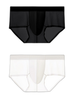 2 Pack Men's Ultra-Thin Breathable Antibacterial Crotch Briefs