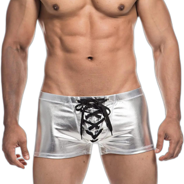 Super Booty Drawstring PU Leather Boxers