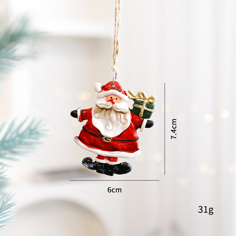 Festive Christmas Ornaments - Handcrafted Resin Gingerbread & Snowman Pendants