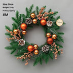 Christmas Decoration Upside Down Christmas Tree Horn Rattan Christmas Wreath