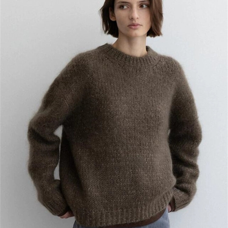 New Mohair Knit Sweater Relaxed Oversized Design