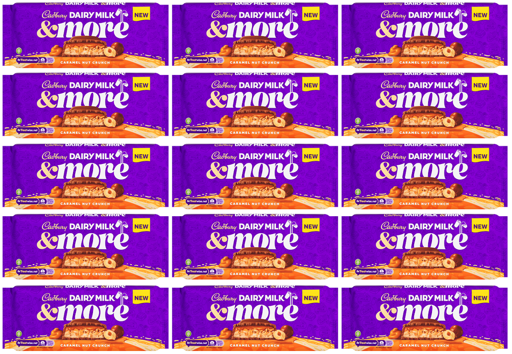 15 x Cadbury Dairy Milk & More Caramel Nut Crunch  - 200GM