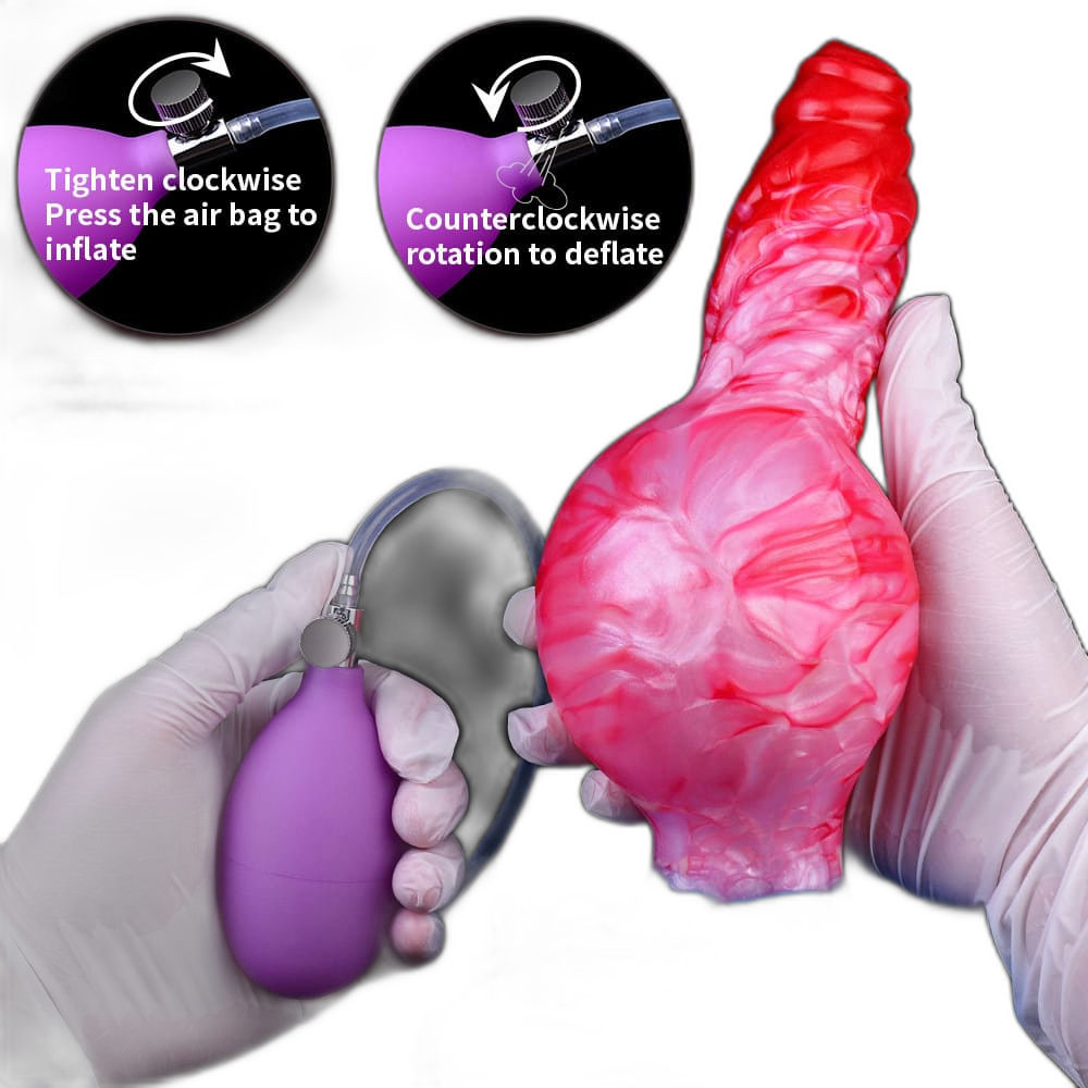 Ivan - 8 Inch Inflatable Squirting Knot Dildo