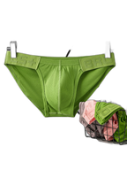 2 Pack Men's Solid Color Low Rise Sweat-Absorbent Large U-Shaped Small Pocket Briefs