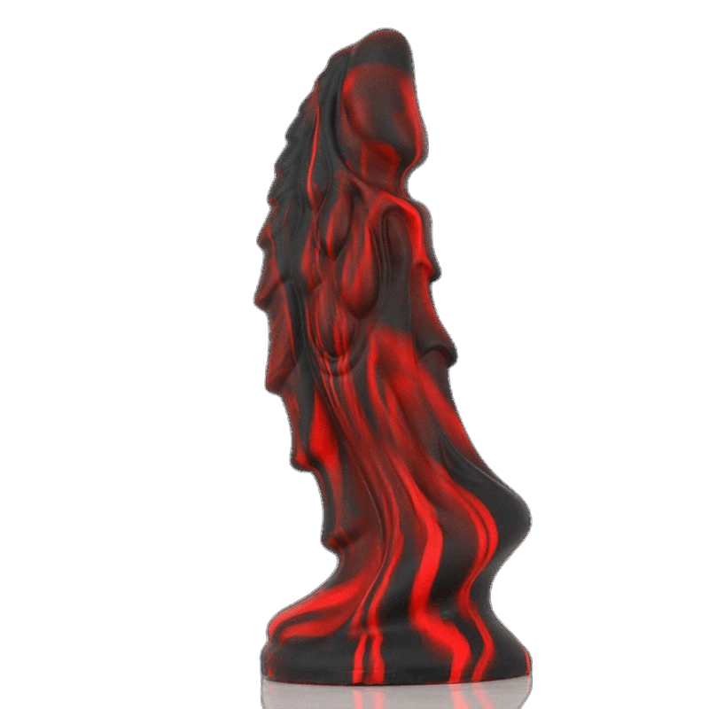 ruff GEAR Fantasy Silicone Red Swirl Dragon Dildo 7.6 Inch