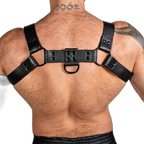 ruff GEAR RAW Leather Bulldog Harness Black