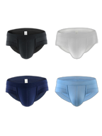 4 Pack Men's Solid Breathable Anti-Pinch Briefs