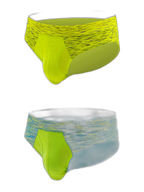 2 Pack Men's Breathable Spell Color Butt Lifting Briefs
