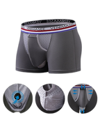 3 Pack Men's Breathable Divided Double Pouch Boxer Briefs