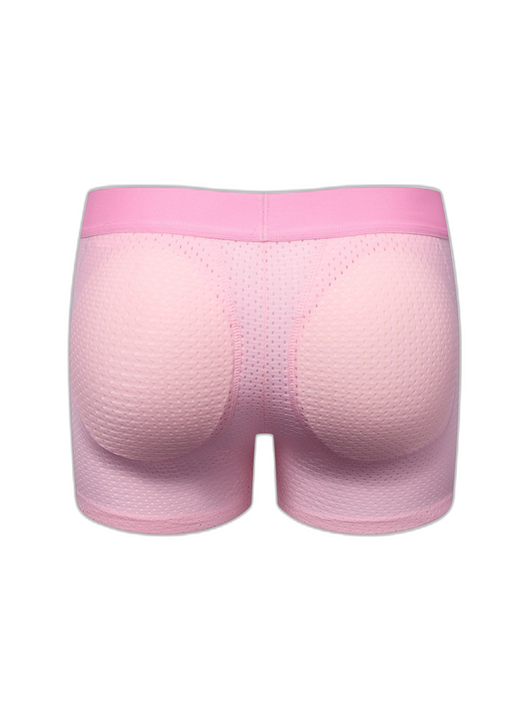Sponge Cushion Mesh Buttock Boxer Briefs