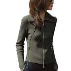 Trendy Lightweight Mature-style Slim-fit Knit Bottoming Top