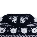 HelloBaby Christmas Baby Boy Snow Party Sweatshirt - Navy Blue