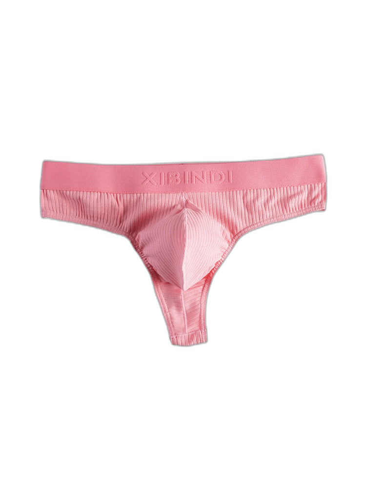 4-Pack Men's Ultra-Soft Cotton Mid-Rise Stay-Put Fit Seamless Thong