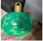 Christmas Ornament Ball Outdoor Pvc 60CM Inflatable Decorated Ball PVC Giant Big Large Balls Xmas Tree Decorations Toy Ball