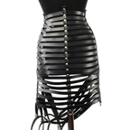 Seductive Black Bondage Harness Corset Dress