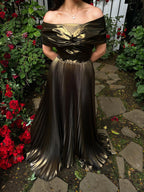 Sparkly Twist Pleated Maxi Dress