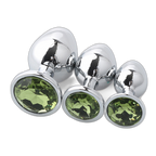 Jeweled Metal Butt Plug Set