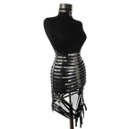 Seductive Black Bondage Harness Corset Dress