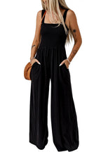 Smocked Square Neck Wide Leg Jumpsuit Women UK