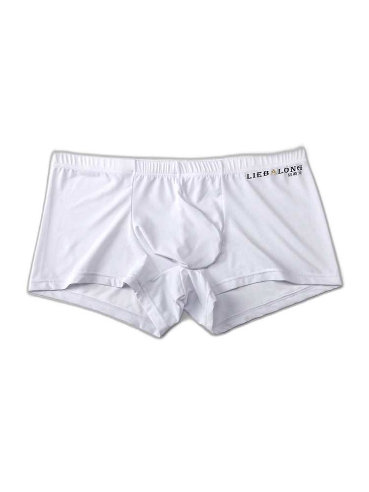 3 Pack Men's Breathable Ice Silk Double-Layered Big Pouch Sexy Boxer Briefs