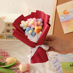 Christmas Valentine's Day Knitted Puff Wool Floral Decoration Gift