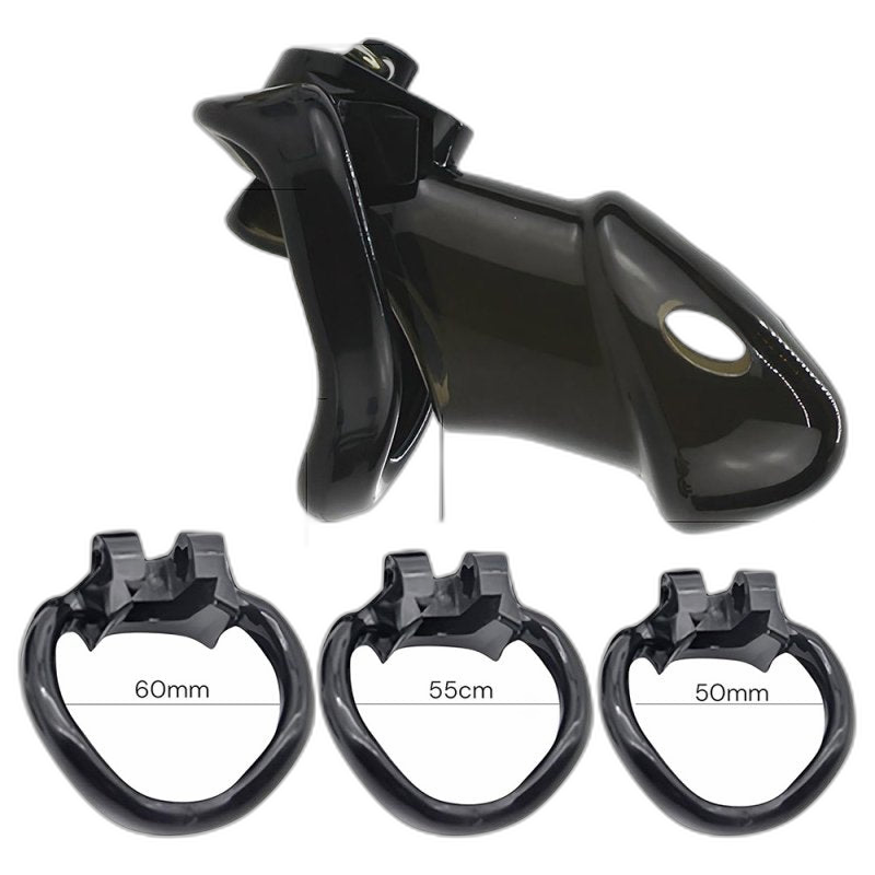 LOCK4D Rikers Chastity Cock Cage Black