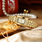 Affordable Luxury Fashion Waterproof Women's Square Quartz Wrist Watch