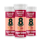 8Greens Supergreens Tablets – Organic Peach Flavor, 30 Servings