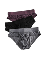 3 Pack Men's Fly Opening Supportive Pouch Stretch Premium Briefs