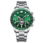 Men's Waterproof Quartz Watch - Stainless Steel Calendar Watch 30M Water Resistant