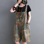 Retro Summer Shorts Jumpsuit