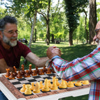 90 CM Folding Chess Table with Removable Table Mat